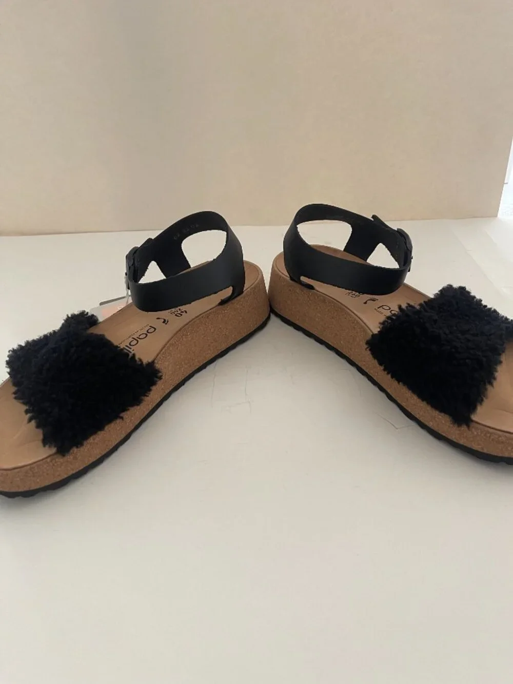 NEW Papillio Glenda Teddy Sandal ~ Black ~ Size 40
